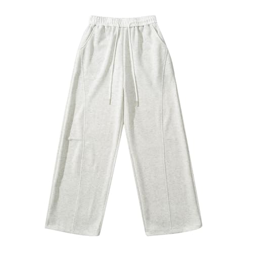 Jogginghose Damen Baggy, Sale Angebote, Sweathose Damen Outdoor Hose Schlabberhose Hosen Baggy Lässige Beige Jogginghose Weites Bein Weite Yogahose Weiss, M von SKFLABOOF