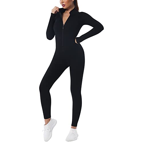 Jumpsuit schwarz, Jumpsuit Damen elegant Overall skims Dupe Einteiler eng ganzkörperanzug Romper Damen Bodysuit Women elegant für Hochzeit Schwarz, S von SKFLABOOF