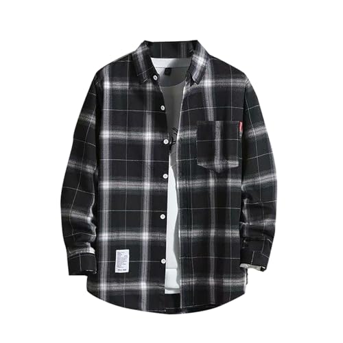 Kariert Langarmshirt Herren, Herren Kariertes Hemd Freizeithemden Karohemd Hemd Shirt Langarm Slim Fit Hemden Button Down Holzfällerhemd Langarm Schwarz L Kariert Langarmshirt Herren, Herren Kariertes Hemd Freizeithemden Karohemd Hemd Shirt Langarm Slim Fit Hemden Button Down Holzfällerhemd Langarm Schwarz L von SKFLABOOF
