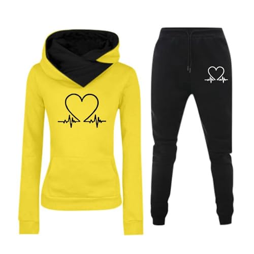 Meine bestellungen, Damen Jogginganzug Sportanzug Jogginghose Baggy Zweiteiler Für Yoga Anzug Sportbekleidung Tracksuit Set Gym Gelb, L Meine bestellungen, Damen Jogginganzug Sportanzug Jogginghose Baggy Zweiteiler Für Yoga Anzug Sportbekleidung Tracksuit Set Gym Gelb, L von SKFLABOOF