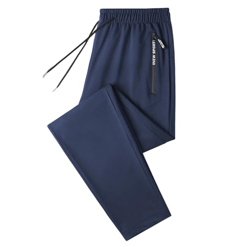 Meine bestellungen, Damen Sporthose Jogginghose Yoga Pants Breite Hosen Kletterhose Bequeme Hose Mit Taschen Leichte Wanderhose Laufhose Große Größen Blau, 4XL von SKFLABOOF