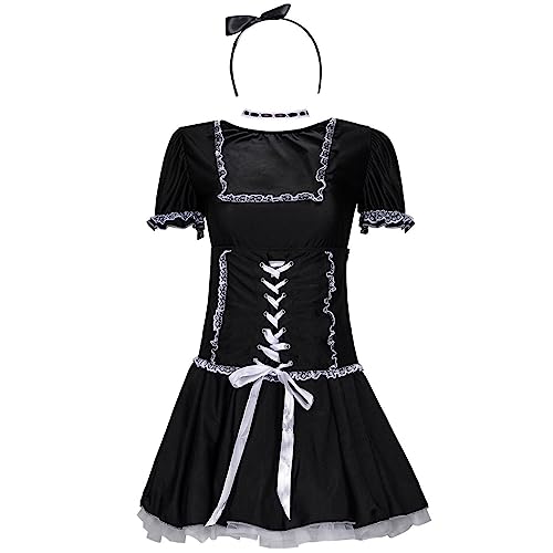 Meine bestellungen, Dirndlkleid - Dirndel Dirndl Mit Bluse Drindl Kleid Damen Oktoberfest Midi Hochgeschlossen Trachtenmode Trachtenbluse Dirndlschürze Strandkleid Schwarz, M von SKFLABOOF