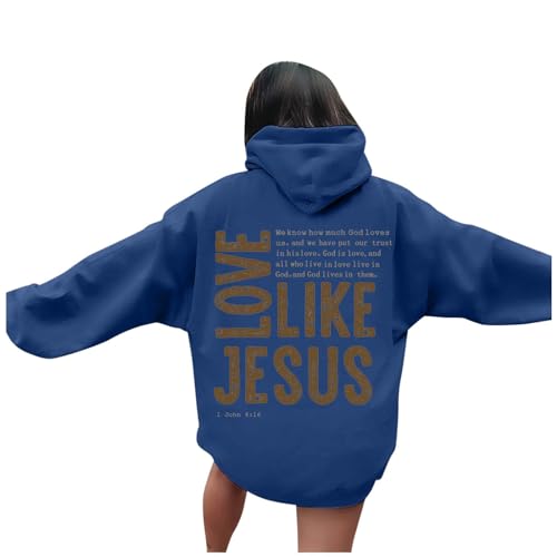 Meine bestellungen, Hoodies Für Damen - Hoodie Oversize Y2k Pullover Aufdruck Jacke Kapuzenpullover Sport Hoody Frühling Kapuzenpulli (Blau, S) von SKFLABOOF