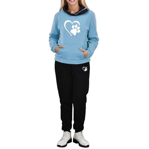 Meine bestellungen, Jogginganzug Damen Herren Set - Einfarbig Trainingsanzug Herren Löwenzahn Sportanzug Herz-EKG Tracksuit Y2K Hausanzug Damen Herren Smile Elegant Streatwear 005a Blau, XXL von SKFLABOOF