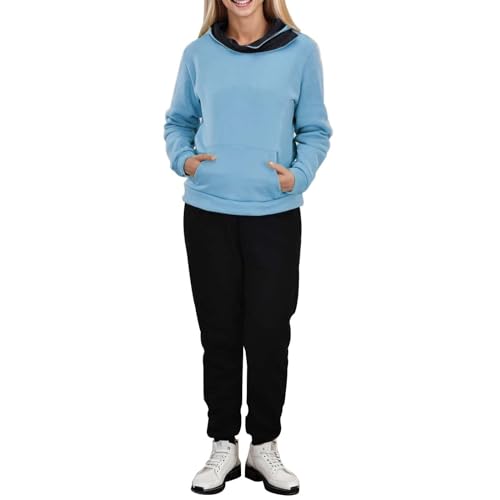 Meine bestellungen, Jogginganzug Damen Herren Set - Einfarbig Trainingsanzug Herren Löwenzahn Sportanzug Herz-EKG Tracksuit Y2K Hausanzug Damen Herren Smile Elegant Streatwear 006a Blau, XXL von SKFLABOOF