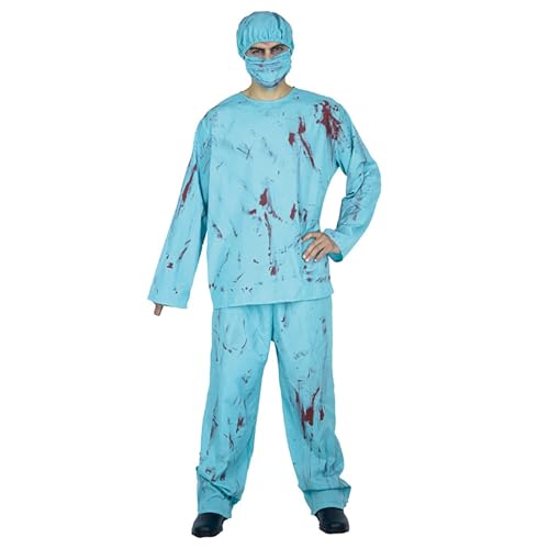 Meine bestellungen, Partysale Angebote, KostüM FüR Herren, Blutiger Arztmantel, Horror-Doktor-KostüMe, Halloween-Zombie-Doktor-KostüM, Blutbefleckte Horror-Party bb02 Hellblau,L von SKFLABOOF