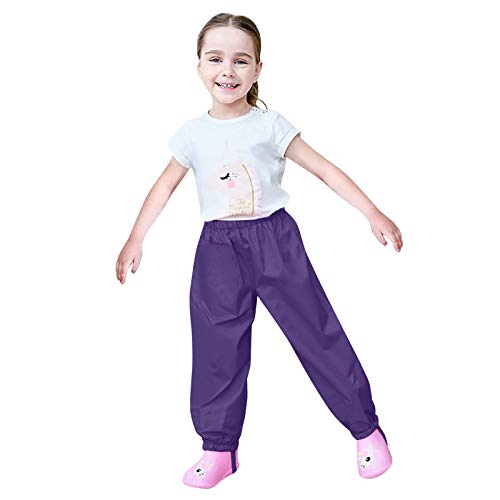 Matschhose mädchen, Matschhose ohne träger, Kinder wasserdichte Matschhose - Unisex Matschhose Winddicht Atmungsaktive Buddelhose für Jungen Mädchen Regenhose Lange Hose Babyhose Lila, 7-9 Years Matschhose mädchen, Matschhose ohne träger, Kinder wasserdichte Matschhose - Unisex Matschhose Winddicht Atmungsaktive Buddelhose für Jungen Mädchen Regenhose Lange Hose Babyhose Lila, 7-9 Years von SKFLABOOF