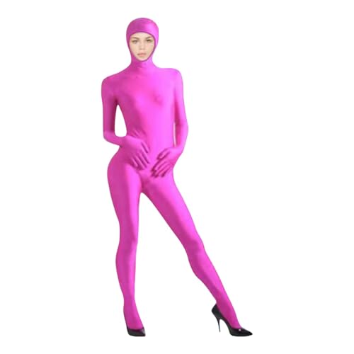 Meine bestellungen, Unisex Ganzkörperanzug Halloween Karneval Ganzkörper Slenderman Kostüm Bodysuit Man Damen Herren Greenscreen Anzug Zentai Suit Lila, 170 von SKFLABOOF