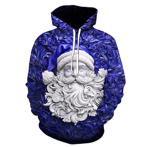 Meine bestellungen, Weihnachts Hoodie Herren Ugly Sweater Christmas Pullover Weihnachtspullover Last Partner Weihnachtspullis Funny Blau, 3XL von SKFLABOOF