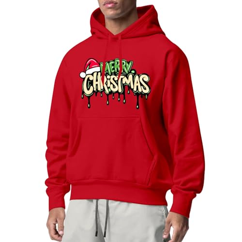 Meine bestellungen anzeigen, Weihnachts Hoodie Hässlicher Weihnachtspullover Herren Hässlich Lustig Christmas Pullover Weihnachten Lustiger Rot, L von SKFLABOOF