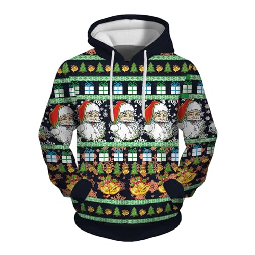 Meine bestellungen anzeigen, Weihnachts Hoodie Herren Ugly Christmas Sweater Partner Weihnachtspullover Weihnachtskostüm Pullover Weihnachten Schwarz, S von SKFLABOOF