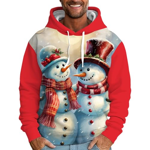 Meine bestellungen anzeigen, Weihnachts Hoodie Herren Ugly Christmas Sweater Pullover Funny Weihnachtspullover Weihnachten Hässlich Weiss, L von SKFLABOOF