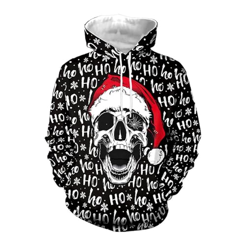 Meine bestellungen anzeigen, Weihnachts Hoodie Ugly Sweater Weihnachtspullover Partnerlook Partner Pullover Weihnachten Hässlicher Lustige Paar Schwarz, XL von SKFLABOOF