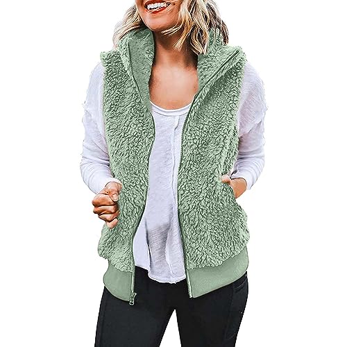 Meine bestellungen anzeigen 2024, Teddywesten Damen Teddy Weste Waistcoat Fleece Teddyfell Jacke Ärmellose Fleeceweste Outdoor Fall Fashion Damenweste Mintgrün, L Meine bestellungen anzeigen 2024, Teddywesten Damen Teddy Weste Waistcoat Fleece Teddyfell Jacke Ärmellose Fleeceweste Outdoor Fall Fashion Damenweste Mintgrün, L von SKFLABOOF