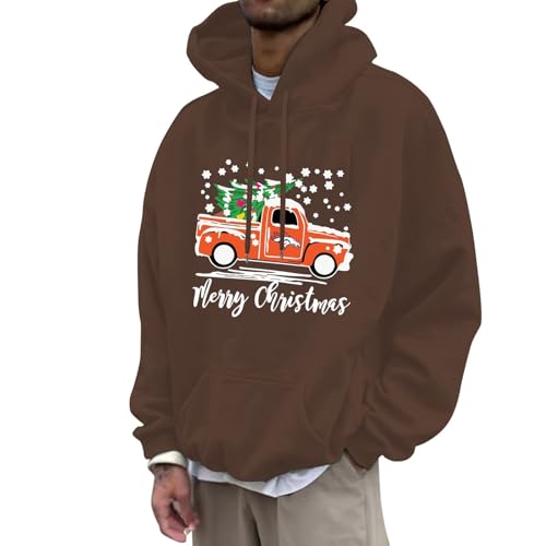 Meine bestellungen anzeigen 2024, Weihnachts Hoodie Last Christmas Weihnachten Pullover Ugly Sweater Herren Weihnachtspullover Lustig Männer Braun, M von SKFLABOOF