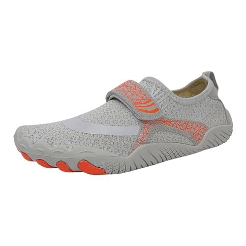 Orthopädische Schuhe Damen - Barfussschuhe Wasserdicht Barfußschuhe Wasserfest Sports 2024 Herren Sommerschuhe Wandern Fitness Damenschuhe Runner Barfuß Sneaker Sportschuhe Grau, 38 F von SKFLABOOF