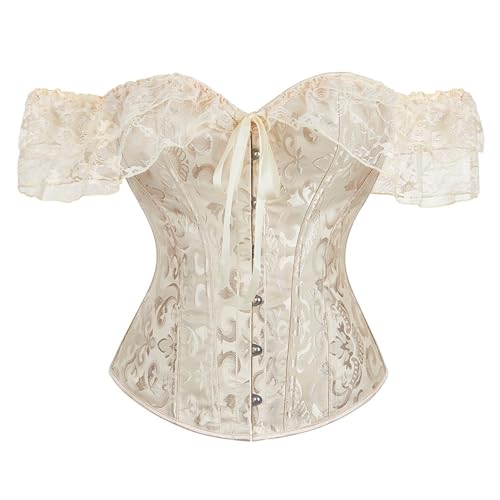 Prime Angebote, Korsett Pirat Bauchweg Mit Ärmeln Corsette Damen Bustier Oberteil Schnürkorsett Trachten Corsage Korsage Beige, M Prime Angebote, Korsett Pirat Bauchweg Mit Ärmeln Corsette Damen Bustier Oberteil Schnürkorsett Trachten Corsage Korsage Beige, M von SKFLABOOF