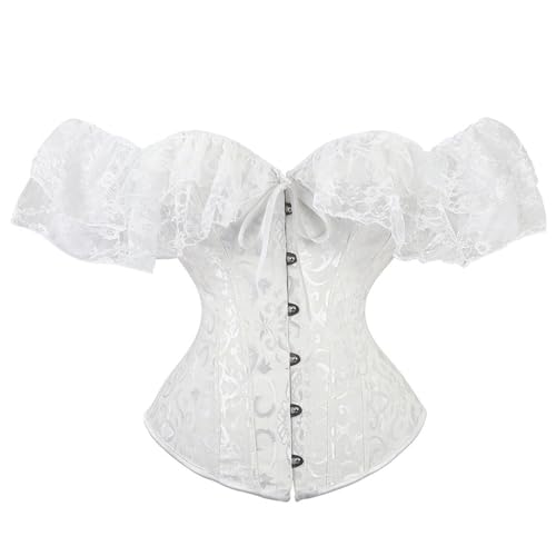 Prime Angebote, Korsett Pirat Bauchweg Mit Ärmeln Corsette Damen Bustier Oberteil Schnürkorsett Trachten Corsage Korsage Weiß, S Prime Angebote, Korsett Pirat Bauchweg Mit Ärmeln Corsette Damen Bustier Oberteil Schnürkorsett Trachten Corsage Korsage Weiß, S von SKFLABOOF