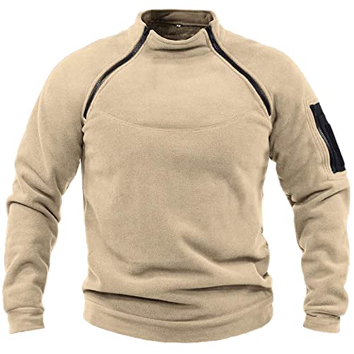 Pullover Herren Fleecejacke Herren Sweatshirt Rollkragenpullover Arbeitsjacke Jacke Herren Winter Outdoor Jacken Für Herren Pullover Herren Ohne Kapuze von SKFLABOOF