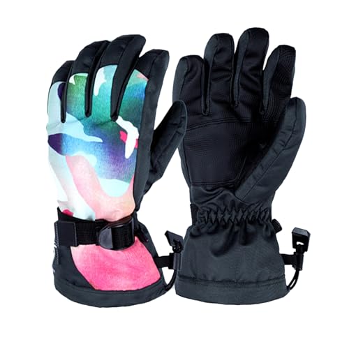 SKFLABOOF Black Week Angebote 2024 ab wann, Ski Handschuhe Frauen Winter Herren Winterhandschuhe Arbeit Sport Gloves Fussball Ski-Handschuhe Für Snowboard Warm Damen Camouflage, L von SKFLABOOF