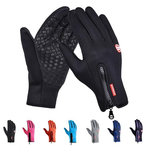 SKFLABOOF Freezer Thermo Handschuhe Pro - Adventure Gloves, Herren Damen Winter Warme Gefüttert Lederhandschuhe Wasserdicht Arbeitshandschuhe Touchscreen Laufhandschuhe Sporthandschuhe von SKFLABOOF