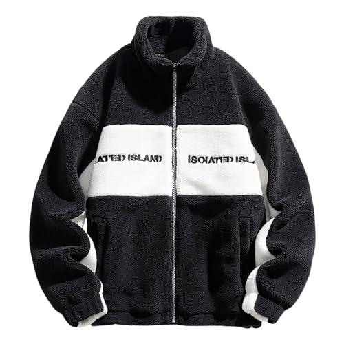 SKFLABOOF Herren Damen Patchwork Stehkragen Teddy Jacke 2025 Sherpa Fleecejacke Aesthetic Stuff Y2K Clothes Winter Warm Teddyfleece Jacken Mantel SKFLABOOF Herren Damen Patchwork Stehkragen Teddy Jacke 2025 Sherpa Fleecejacke Aesthetic Stuff Y2K Clothes Winter Warm Teddyfleece Jacken Mantel von SKFLABOOF