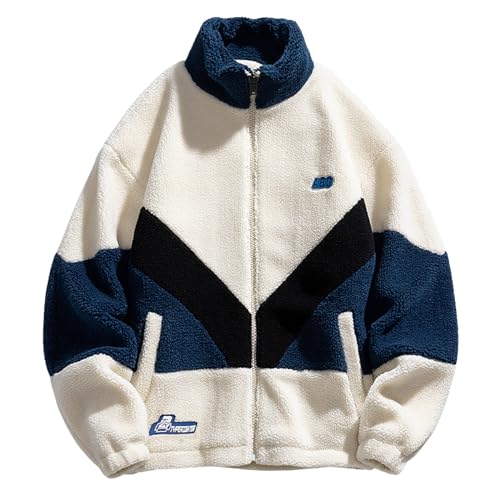 SKFLABOOF Herren Damen Patchwork Stehkragen Teddy Jacke 2025 Sherpa Fleecejacke Aesthetic Stuff Y2K Clothes Winter Warm Teddyfleece Jacken Mantel SKFLABOOF Herren Damen Patchwork Stehkragen Teddy Jacke 2025 Sherpa Fleecejacke Aesthetic Stuff Y2K Clothes Winter Warm Teddyfleece Jacken Mantel von SKFLABOOF