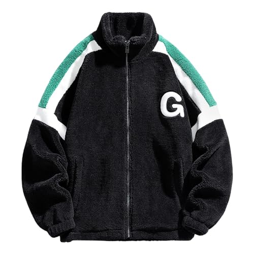 SKFLABOOF Herren Damen Patchwork Stehkragen Teddy Jacke 2025 Sherpa Fleecejacke Aesthetic Stuff Y2K Clothes Winter Warm Teddyfleece Jacken Mantel SKFLABOOF Herren Damen Patchwork Stehkragen Teddy Jacke 2025 Sherpa Fleecejacke Aesthetic Stuff Y2K Clothes Winter Warm Teddyfleece Jacken Mantel von SKFLABOOF
