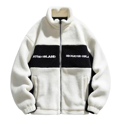 SKFLABOOF Herren Damen Patchwork Stehkragen Teddy Jacke 2025 Sherpa Fleecejacke Aesthetic Stuff Y2K Clothes Winter Warm Teddyfleece Jacken Mantel SKFLABOOF Herren Damen Patchwork Stehkragen Teddy Jacke 2025 Sherpa Fleecejacke Aesthetic Stuff Y2K Clothes Winter Warm Teddyfleece Jacken Mantel von SKFLABOOF