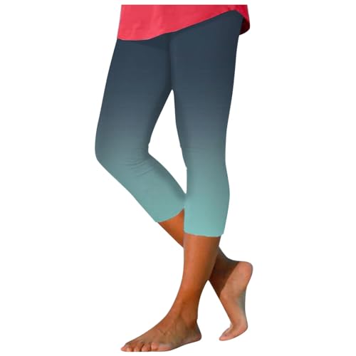 Jeggings Damen 7/8 Länge | Yogahose Bekleidung Yoga Waist Sportkleidung Frauen Jogger Fittnss 3/4 Leggings Activewear Sweatpants Radler Sporthose (Mintgrün, L) von SKFLABOOF