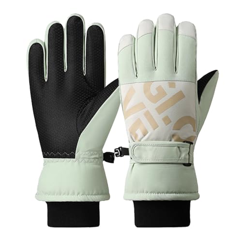 SKFLABOOF Meine bestellungen, Ski Handschuhe Frauen Thermo Herren Motorrad Winter Damen Wasserdicht Sport Cycling Gloves Handschuh Mit Touch Lauf Herr Grün, Einheitsgröße von SKFLABOOF