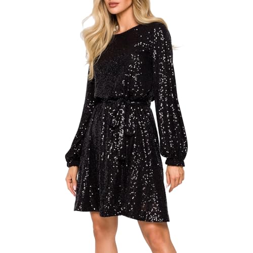 SKFLABOOF Pailettenkleider für Damen Partykleid Hochzeit Glitzer Cocktailkleid Elegant Sexy Hochzeitskleid Langarm Festlich Party Pailletten Frauen Kleider Glitzerkleid Abendkleid SKFLABOOF Pailettenkleider für Damen Partykleid Hochzeit Glitzer Cocktailkleid Elegant Sexy Hochzeitskleid Langarm Festlich Party Pailletten Frauen Kleider Glitzerkleid Abendkleid von SKFLABOOF