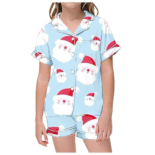 SKFLABOOF Pyjama Mädchen Jungen Weich Weihnachts Pyjama Komfortabel Weihnachtskleid Kuschel Weihnachtsoutfit Lila 5-6 Jahre von SKFLABOOF