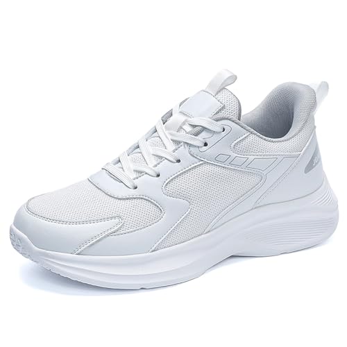 SKFLABOOF Tennisschuhe Damen Atmungsaktive Sportschuhe Bequeme Leichte Hallenturnschuhe Sneaker rutschfeste Bench Laufschuhe Arbeitsschuhe Pflege Freizeitschuhe Trainingsschuhe Weiß 45 von SKFLABOOF