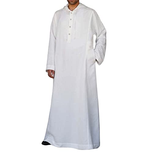 Sale, Kaftan Herren Gebetskleid Arabische Bekleidung Afghanische Kleidung Burka Männer Lang Islamische Gewand Islam Ramazan Weiss, XXL Sale, Kaftan Herren Gebetskleid Arabische Bekleidung Afghanische Kleidung Burka Männer Lang Islamische Gewand Islam Ramazan Weiss, XXL von SKFLABOOF