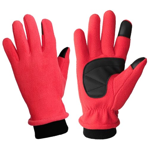 Sale Angebote, EIN Stück Damen Handschuhe Winter Arbeitshandschuhe Männer Touch Fahrrad Winterhandschuhe Softshell Wärmende Herren Rot, D von SKFLABOOF