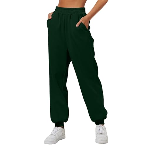 Sale Angebote, Meine bestellungen, Sweathose Damen Laufhose Arbeitshose Stretch Sporthose Mit Taschen Bequeme Hose Weitem Bein Trekkinghose Trainingshose Lang Outdoor Grün, L von SKFLABOOF