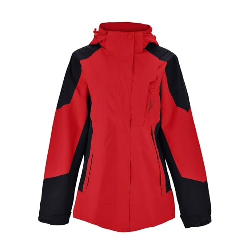 Sale Damen, Skijacke Damen Warme Jacke Mens Winter Jacket Jackets Mädchen Winterjacke Wasserdicht Arbeit Herren Skijacken Rot, 4XL von SKFLABOOF