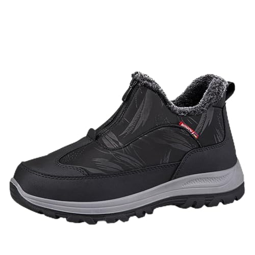 Schneeschuhe Damen Regenschuhe Gefüttert Warm Jagdstiefel Leicht Outdoor Expedition rutschfeste Atmungsaktiv Übergangs Schneeschuhe Kletterschuhe Bergschuhe Schneestiefel Schwarz 38 von SKFLABOOF