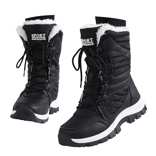 Schneestiefel Damen Trekkingschuhe Winterstiefel Damen Gefüttert Schneeschuhe Damen Winterschuhe Wasserdicht Snow Boots Schwarz 40 Schneestiefel Damen Trekkingschuhe Winterstiefel Damen Gefüttert Schneeschuhe Damen Winterschuhe Wasserdicht Snow Boots Schwarz 40 von SKFLABOOF