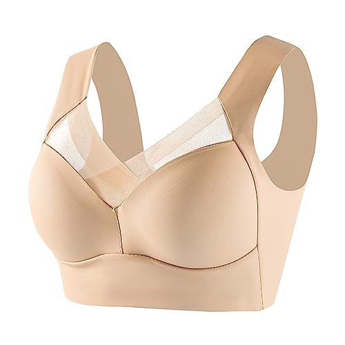 Sport BH Damen Bralette Spitze BH Klassische BHS Große Brüste Comfit Original Damen-BHS Unterwäsche Sportunterwäsche Bustier Shapewear Body Push Up Hautfarben von SKFLABOOF