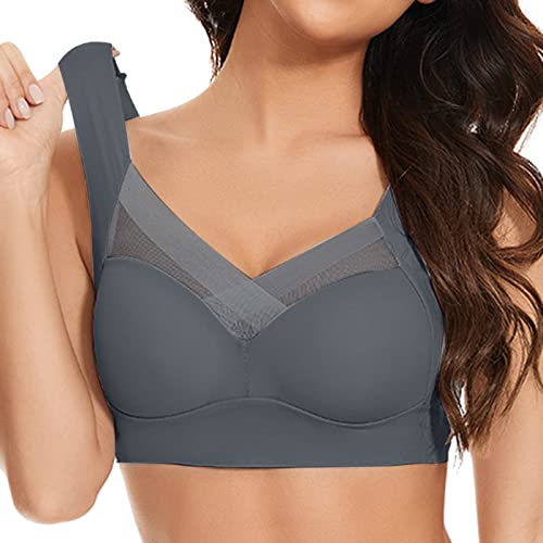 Sport BH Damen Unterwäsche Bralette Große Brüste Comfit Original Push Up Starker Halt Spitze Sportunterwäsche Bügelloser Shapewear Body Damen-BHS Bustier Ohne Bügel Hautfarben OberteileKlassische BHS von SKFLABOOF