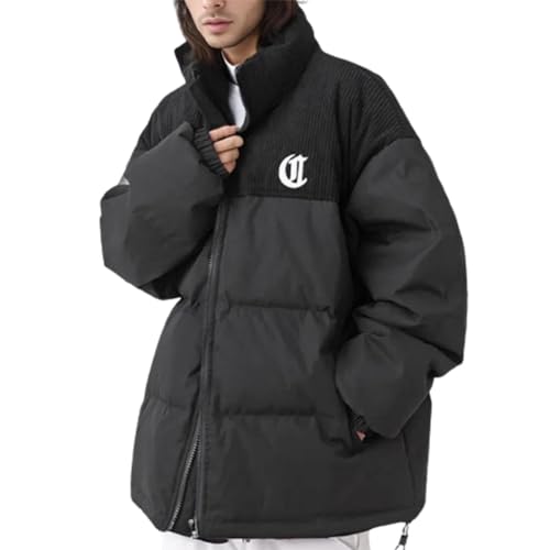 Warehouse Deal, Herren Jacke Winter Jacken Übergang Outdoor Kleidung Leichte Daunenjacke Steppjacke Sportjacken Für Bomberjacke Schwarz, XXL von SKFLABOOF