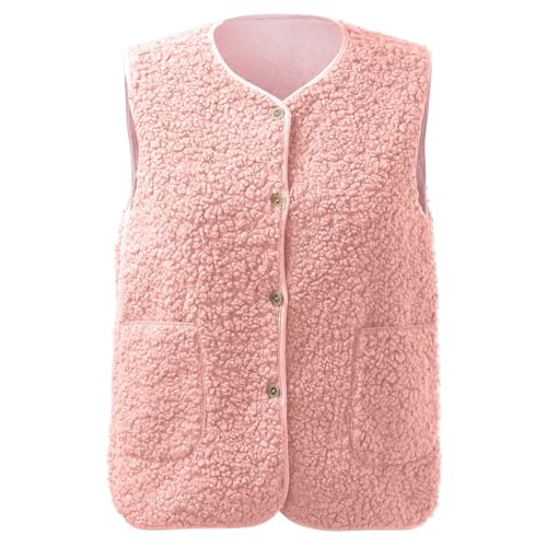 Warehouse Deal, Teddy Weste Damen Westen Teddyfell Jacke Fall Fashion Damenwesten Ärmellose Fleeceweste Fleece Outdoor Damenweste Rosa, L Warehouse Deal, Teddy Weste Damen Westen Teddyfell Jacke Fall Fashion Damenwesten Ärmellose Fleeceweste Fleece Outdoor Damenweste Rosa, L von SKFLABOOF