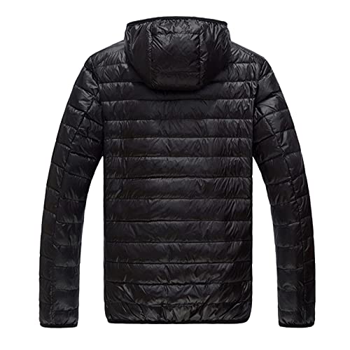 Warehouse Deal, Winter Jacket Men Puffer Jacke Herren Moderne Winterjacke Outdoor Jacken Für Fahrradjacke Wasserfeste Softshell Übergangsjacke Schwarz, XL von SKFLABOOF