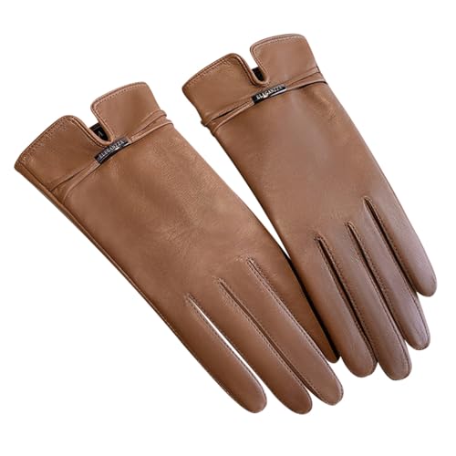 Warehouse Deal retourenware, EIN Stück Damen Handschuhe Winter Fahrradhandschuhe Fahrrad Bike Gloves Men Warme Herren Fingerhandschuhe Reflektierend Coffee, L von SKFLABOOF