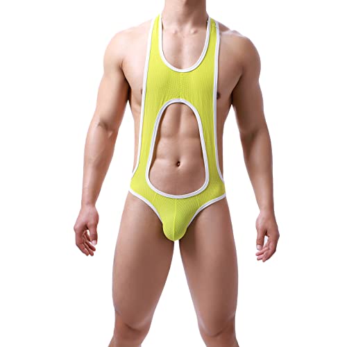 Warehouse Deals Angebote, Borat Badehose Slip Herren Lustige Unterhosen Männer Tanga String Sexy Dünn Erotische Strings Für Herren-Strings Borat Gelb, XXL von SKFLABOOF