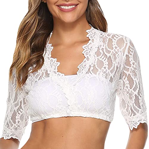 Warehouse Deals Angebote, Trachten Jacke Für Damen Kurzarm Top, Damen Strickjacke Lang Hochgeschlossen Langarm Trachten Grosse Grössen Blusen Weiss Oberteil Weiße Spitze Jacke Oktoberfest Oberteile Warehouse Deals Angebote, Trachten Jacke Für Damen Kurzarm Top, Damen Strickjacke Lang Hochgeschlossen Langarm Trachten Grosse Grössen Blusen Weiss Oberteil Weiße Spitze Jacke Oktoberfest Oberteile von SKFLABOOF