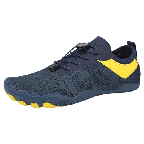 Wasserschuhe Damen - Fahrradschuhe Barefoot Running rutschfeste Beach Shoes Wasserfeste Schuhe Breiter Sportliche Damenschuhe Swimming Wattwanderschuhe Barfuß Hausschuhe Outdoor Dark Blue, 40 F von SKFLABOOF