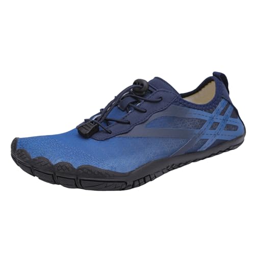 Wasserschuhe Damen - Sommer Schuhe Herren Barfuß Summer Barfuss Sportschuhe Trailrunning Elegant Kletterschuhe Leicht Sport Damenschuhe Water Shoes Watschuhe Blau, 38 F von SKFLABOOF